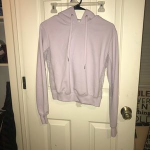 Garage Light Purple Cropped Hoodie